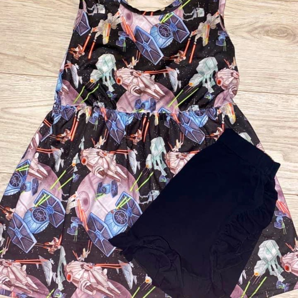 Star Wars Little girls set Tanic with shorts